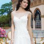 White Ball Gown Wedding Dress Plus Size Bridal Gown lace wedding dress