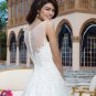 White Ball Gown Wedding Dress Plus Size Bridal Gown lace wedding dress