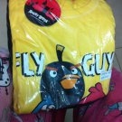 Angry Birds ladies pajamas set size XL original yellow shirt black pants NWT