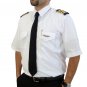 US 17 / EU 43 Aviator-Airline-Commander-Uniform-Pilot Shirt-Short Sleeves-Egyptian Cotton-iZULU