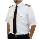 US 22/ EU 53  Aviator-Airline-Commander-Uniform-Pilot Shirt-Short Sleeves-Egyptian Cotton-iZULU