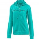 New Life is Good Aqua blue softwash full zip hoodie - size XS