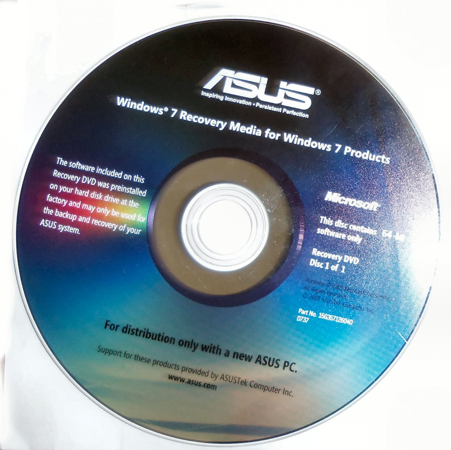 asus windows 7 recovery disk download