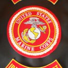 US Marines Vet Patches SET Top & Bottom Rocker Center Back Patch Iraqi Freedom