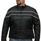 Men's Motorcycle Jacket front Reflective stripes Vents Zipout Liner new