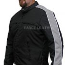 Men's Motorcycle Jacket Grey Reflective stripes Vents Zipout Liner Sports Bike