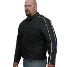 Motorcycle Jacket Black & Reflective stripes Vents Zipout Liner Men's Jackets