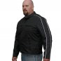 Motorcycle Jacket Black & Reflective stripes Vents Zipout Liner Men's Jackets