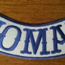 Nomad Rocker Blue White Outlaw Biker Motorcycle Club MC Patch Biker Vest jacket.