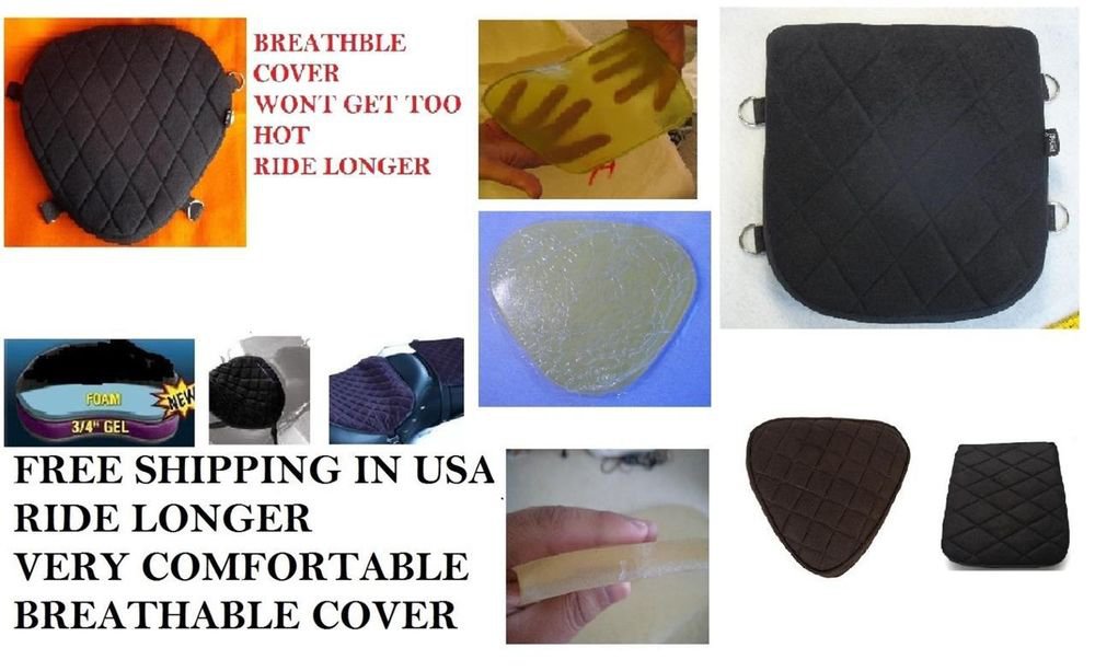 Motorcycle Seat Gel Pads Driver Back Or Both Seats For Harley Davidson