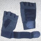 Black Leather Weight Lifting Gloves Long Wrist WrapTraning Exercise Workout New