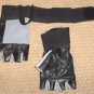 Grey Leather Weight Lifting Gloves Long Wrist WrapTraning Exercise Workout New