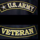 Large Back Rockers Patch Set US Army Veteran Patches for Jacket Vest New