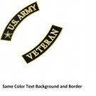 US Army Veteran Back Patch set For jacket vest Biker Motorcycle Vets New