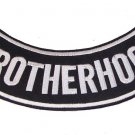 BrotherHood Rocker Patch Black & White Color for Jacket or Vest New size 11"