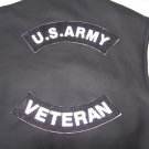 Reflective Patches US Army Veteran Back patch set for Vest or Jacket Night View