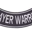 PRAYER WARRIOR ROCKER PATCH FOR VEST JACKET CHRISTIAN BIKERS PATCHES
