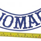 NOMAD PATCH ROCKER 10" SIZE BLUE ON WHITE FOR MOTORCYCLE BIKER VEST JACKET