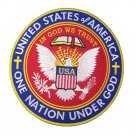 ONE NATION UNDER GOD IN GOD WE TRUST PATCH LARGE CHRISTIAN TEA PARTY PATRIOT