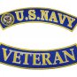 US NAVY VETERAN PATCHES SET 2 ROCKRS FOR MOTORCYCLE BIKER LEATHER VEST JACKET