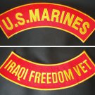 US MARINES CORPS IRAQI FREEDOM VET PATCH SET MARINE PATCHES FOR VEST JACKET NEW