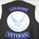 LARGE 3 PC US AIR FORCE VETERAN ROCKERS BACK PATCHES SET MOTORCYCLE JACKET VEST