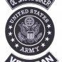 US ARMY OLD SKOOL BIKER VETERAN PATCHES SET FOR BIKER MOTORCYCLE VEST JACKET