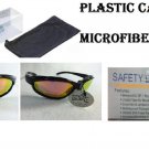 Motorcycle Riding Glasses for Biker Rider Padded Foam Orange Tinted lenses #6321