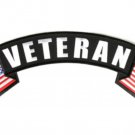 Veteran Ribbon Patch Top Rocker US Flag Banner Back Patches for Vest Jacket
