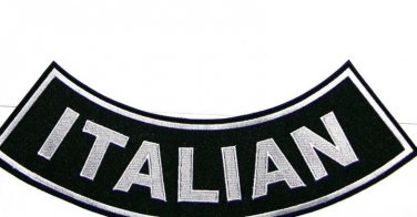 Italian Patch Rocker For Vest jacket Bottom Side Rocker Black patch