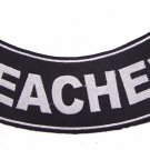 Teacher Patch side Rocker Biker Motorcycle Patches for Vest Jacket size 11"