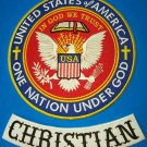 Born to Ride Christian Biker Patches set one nation under God Patriot Riders new