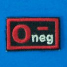 Blood Group Type O Negative  O- Biker medical Information Patch for Vest Jacket