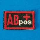 Blood Group Type AB positive AB+ Biker medical Information Patch fr Vest Jacket