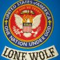 Lone Wolf Biker Patches set one nation under God Patriot Riders for jacket vest