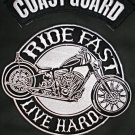 Coast Guard Patch Rocker Ride Fast Live Hard Patches Large for Jacket Vest Biker