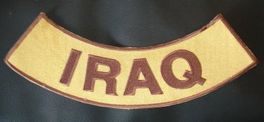 Iraq War Veteran Rocker Patch Combat Color for Biker Jacket  Vest  size 11"