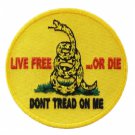Don't Tread on Me Large Back Patch for Patriot Motorcycle Biker Vest Jacket Tea