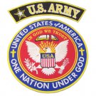 US Army One Nation Under God Back patches Set for Vest or Jacket Motorcycle Ride
