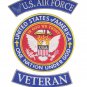 US Air Force Veteran Back Patch Set Rockers & Center Patch One Nation Under God