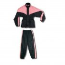 Black & Pink Women's Ladies Motorcycle Riding Rain Suit Jacket & Pants Set LARGE