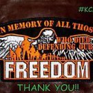 IN MEMORY OF ALL THOSE FREEDOM for Biker Motorcycle Vest Jacket Back Patches 10"