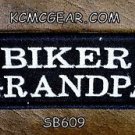 BIKER GRANDPA White on Black Small Badge for Biker Vest jacket Motorcycle Patch