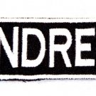 ANDREW Name Tag Patch Iron or sew on for Shirt Jacket Vest New BIKER Patches