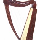 Large 22 Strings Harp Solid Wood Celtic Irish rose Harp Engraved wood new