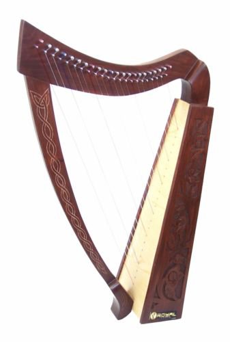 Large 22 Strings Harp Solid Wood Celtic Irish rose Harp Engraved wood new