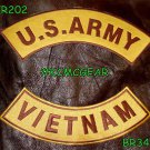 U.S. Army Vietnam Embroidered Patches Brown & Gold Military Patch Set for Jacket