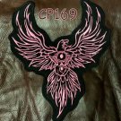 V-TWIN EAGLE PHOENIX for Women Biker Motorcycle Vest Jacket Back Patches 10”
