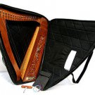 27 Inch Tall Celtic Irish Knee Harp 17 Strings Solid Wood Free Bag Strings Key