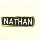 NATHAN Name Tag Patch Iron on or sew on for Shirt Jacket Vest New Name Patches
